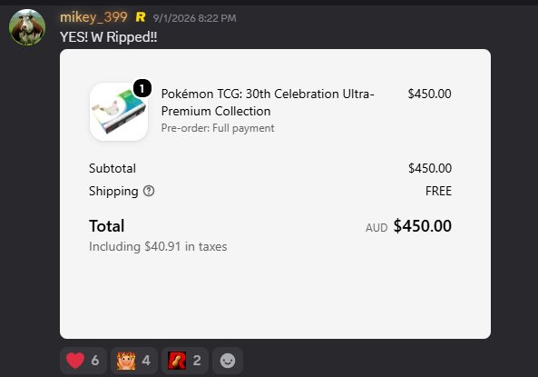 Real member success post from the Ripped Discord