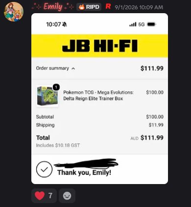 Real member success post from the Ripped Discord