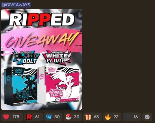 Ripped giveaway: Black Bolt & White Flare ETBs